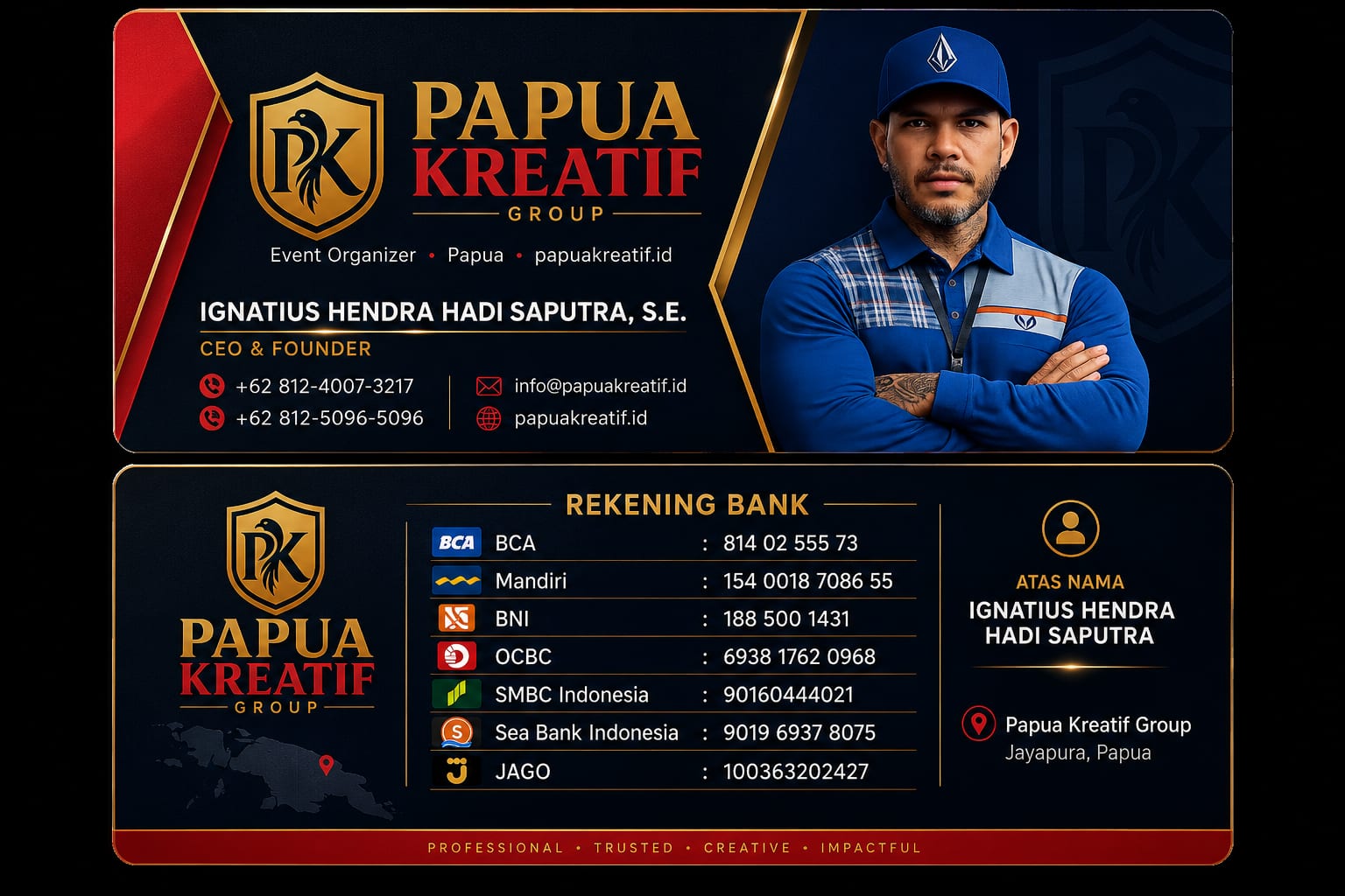 Galeri Bisnis Card Papua Kreatif